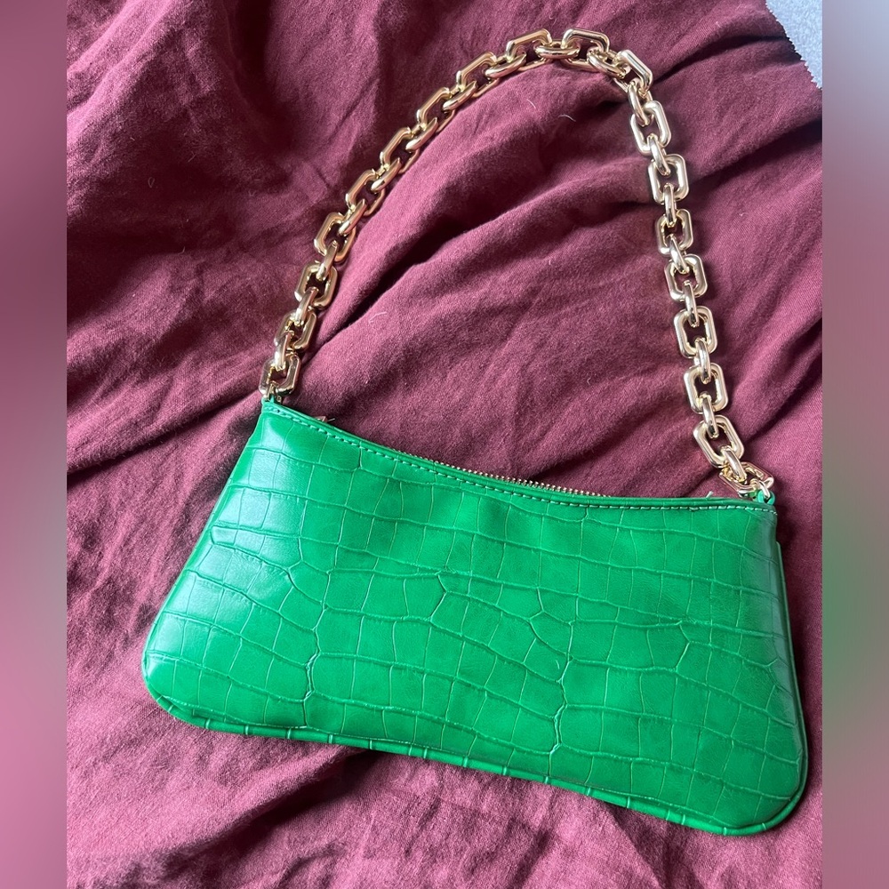 Zara Kelly Green Crocodile Purse